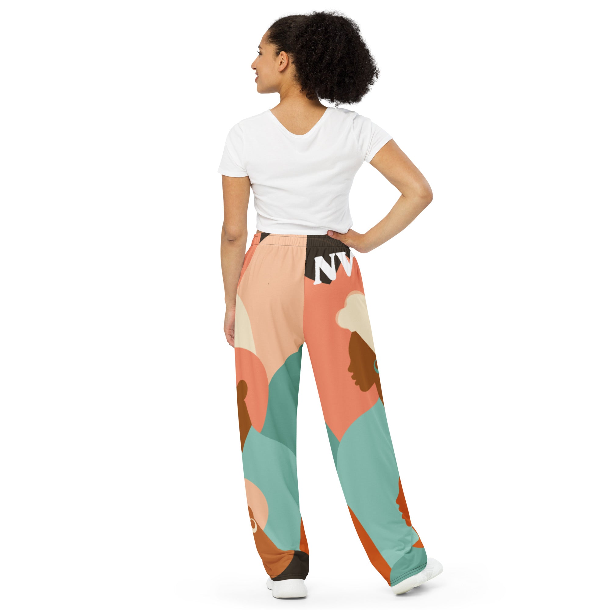 All-over print unisex wide-leg pants