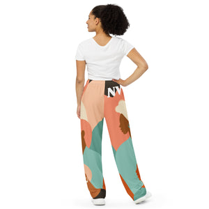 All-over print unisex wide-leg pants