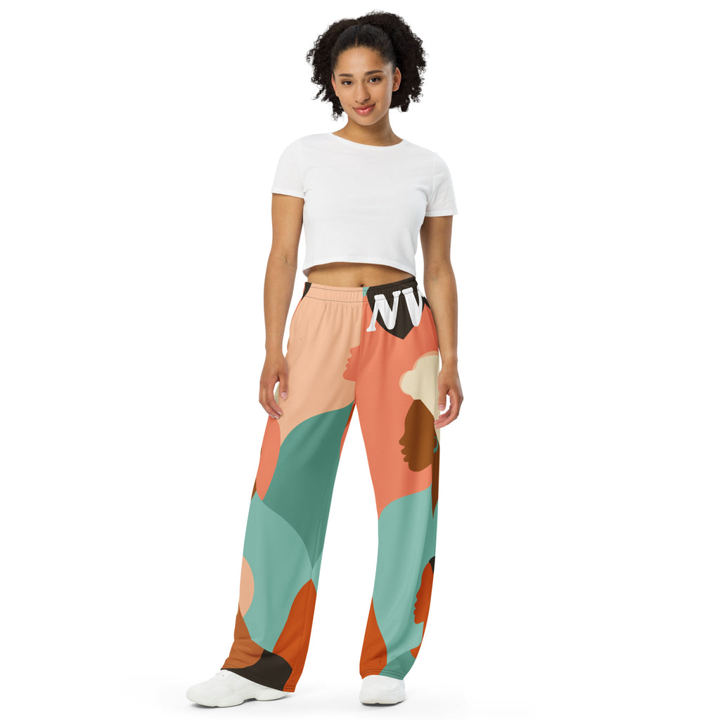 All-over print unisex wide-leg pants